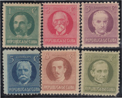 Cuba 184/89 1925/45 Hombres De Estado MNH Y MH - Sonstige & Ohne Zuordnung
