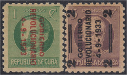 Cuba 217/18 1933 Gobierno Revolucionario MH - Autres & Non Classés