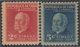 Cuba 219/20 1934 Centenario Del Nacimiento De Carlos J. Finlay MH - Autres & Non Classés