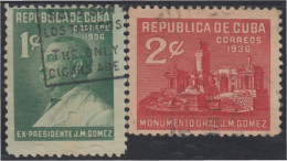 Cuba 229/30 1936 Monumento Al Presidente José Miguel Gómez Usados - Sonstige & Ohne Zuordnung