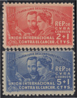 Cuba 255/56 1938 40º Aniversario Del Desarrollo De La Radio Pierre Y Marie Cur - Other & Unclassified