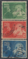 Cuba 277/79 1943 Retiro De Comunicaciones Usados - Other & Unclassified