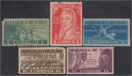 Cuba 280/84 1943 Serie Patriótica Contra La Quinta Columna Usados - Sonstige & Ohne Zuordnung