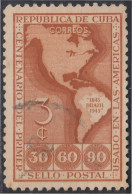 Cuba 288 1944 Centenario Del Primer Sello Postal Usados - Sonstige & Ohne Zuordnung