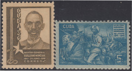 Cuba 267/68 1941 Mayor Gral Guillermo Moncada Sin Goma - Otros & Sin Clasificación