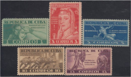 Cuba 280/84 1943 Serie Patriótica Contra La Quinta Columna MH - Andere & Zonder Classificatie