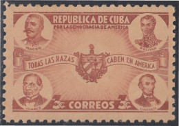 Cuba 270 1942/43 Maceo Bolívar Lincoln Y Juarez Por La Democracia MNH - Andere & Zonder Classificatie