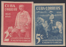 Cuba 260a /61a 1940 Calixto García Lugarteniente Sin Dentar MNH - Autres & Non Classés