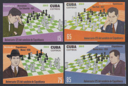 Cuba 5112/15 2013 José Raúl Capablanca Ajedrez Chess Sin Dentar MNH - Autres & Non Classés