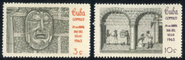 FAU3 Cuba 665/66 1963 Buzón Colonial Plaza De La Catedral SXIX  MNH - Autres & Non Classés