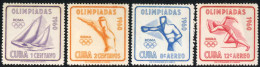 BA2/DEP1 Cuba 532/33 + A 212/13 1960 Olimpiadas Roma MNH - Other & Unclassified
