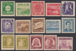 FL1+BA2/VAR2 Cuba 239/53 1937 Escritores Y Artístas MNH - Otros & Sin Clasificación