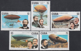 Cuba 3868/72 2000 Exposición Filatelica Mundial En Viena. Zeppelins MNH - Altri & Non Classificati