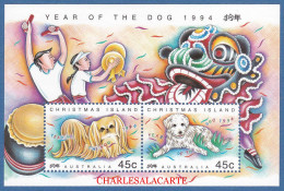 CHRISTMAS ISLAND 1994  CHINESE NEW YEAR DOG  SG MS 388  U.M. - Christmaseiland