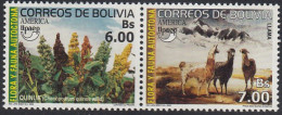 Upaep Bolivia 1155/56 2422/23 2003 Chenopodium Lama Guanicoe Flora Fauna MNH - Altri - America