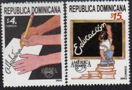 Upaep Rep. Dominicana 1478/79 2002 Alfabetización Educación MNH - Altri - America