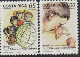 Upaep Costa Rica 704/05 2002 Niños Con Un Globo Terráqueo Mujer Leyendo MNH - Altri - America