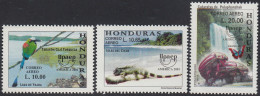 Upaep Honduras 1074/76 2001 Fauna Lago De Yohoa Islas Del Cine Cataratas MNH - Altri - America