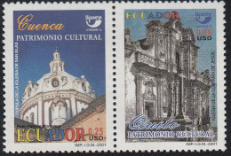 Upaep Ecuador 1621B/C 2001 Iglesia De La Compañía Centro Histórico MNH - Altri - America