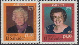 Upaep El Salvador 1364/65 1998 Alice Lardé María De Baratta MNH - Altri - America