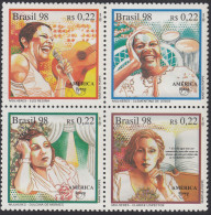 Upaep Brasil 2379/82 1998 Elis Clementina Dulcina Clarice MNH - Altri - America