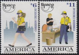 Upaep Uruguay 1670/71 1997 Chica Cartero Postman MNH - Altri - America