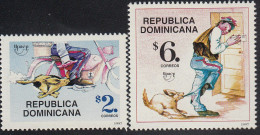 Upaep Rep. Dominicana 1285/86 1997 Cartero En Motocicleta Motorcycle Y Perro D - Altri - America