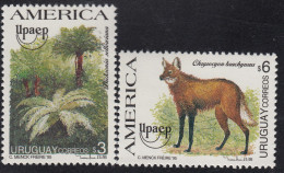 Upaep Uruguay 1528/29 1995 Dicksonia Chrysocyon Fauna MNH - Altri - America