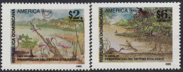 Upaep Rep. Dominicana 1196/97 1995 Pájaros Bird Fauna Lago Enriquillo El Mangl - Altri - America