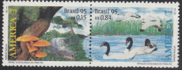 Upaep Brasil 2250/51 1995 Caimán Latirostris Coscoroba MNH - Altri - America