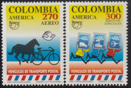 Upaep Colombia 890 1022 1994 Caballo Bicicleta Horse Bicycle  Personajes Lleva - Altri - America