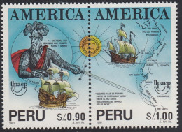 Upaep Perú 991/92 1991 La Ruta De Francisco Pizarro MNH - Altri - America