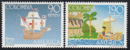 Upaep Colombia 838/39 1991 Colón Carabela Sta María MNH - Altri - America