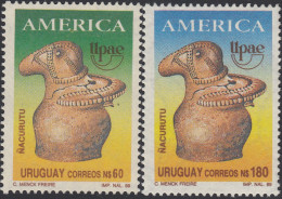 Upaep Uruguay 1285/86 1989 Vasija ñacurutu MNH - Altri - America