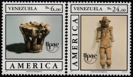 Upaep Venezuela 1459/60 1989 Vaso Decorado Estatuilla MNH - Altri - America