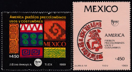Upaep Mexico 1301/02 1989 Grabado Acuarela MNH - Altri - America