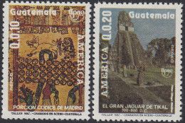 Upaep Guatemala 829/30 1989 Manuscrito Tikal MNH - Altri - America