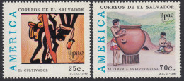 Upaep El Salvador 1059/60 1989 Alfarería Precolombina MNH - Altri - America