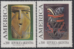 Upaep Argentina 1695/96 1989 Máscara Uma MNH - Altri - America