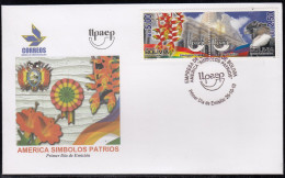 Upaep Bolivia 1399/400 2010 Símbolos Patrios SPD FDC Sobre Primer Día - Altri - America