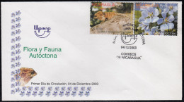 Upaep Nicaragua 2003 Corytophanes Cristatus SPD FDC Sobre Primer Día - Altri - America