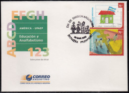 Upaep Argentina 2293/94 2002 Dibujo De Un Niño SPD FDC Sobre Primer Día - Altri - America