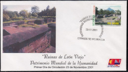 Upaep Nicaragua 2531 2001 Ruinas De León Viejo SPD FDC Sobre Primer Día - Altri - America