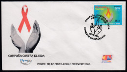 Upaep Nicaragua 2523 2000 Manos Y Lazo Rojo SPD FDC Sobre Primer Día - Altri - America