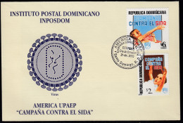 Upaep Rep. Dominicana 1449/50 2000 Niño Enfermo De Sida SPD FDC Sobre Primer D - Altri - America