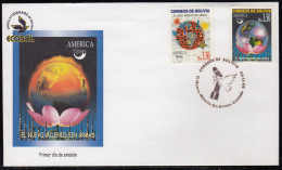 Upaep Bolivia 1036/37 1999 La Tierra En Una Flor SPD FDC Sobre Primer Día - Altri - America