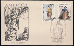 Upaep Uruguay 1594/95 1996 Gaucho Campesina SPD FDC Sobre Primer Día - Altri - America