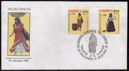 Upaep El Salvador 1287/88 1996 Refajo De Nahuizalco SPD FDC Sobre Primer Día - Altri - America