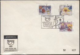 Upaep Honduras 776/78 1991 Tierra Navío Pájaros SPD FDC Sobre Primer Día - Altri - America