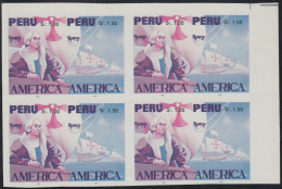 Upaep 1992 Perú Variedad Variety Sin Dentar Colon Columbus Color Bl.4 - Autres - Amérique
